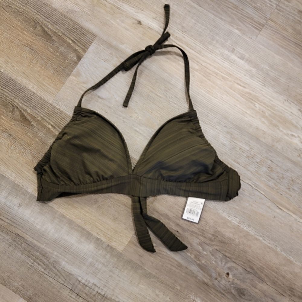 Mossimo Bikini Top army green D DD NWT